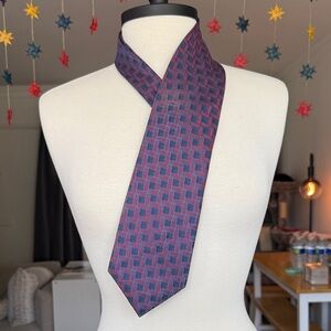 Elegant Blue and Red Men's Tie